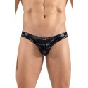 Slip noir Black Desire en simili cuir - LM2401-61BLK