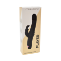 PLAYER, Vibromasseur Rabbit USB, silicone médical doux et lisse, doté de 10 modes de vibration - MS219BLK