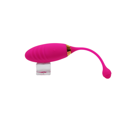 SUNDAY, Un Œuf vibrant USB avec télécommande, dans un silicone médical doux et rainuré - B21PNK