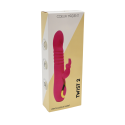 TWIST 2 Rose, Vibromasseur Rabbit va-et-vient USB en silicone médical, doté de 18 modes de stimulation - BQ587PNK