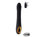 TWIST Noir, Vibromasseur va-et-vient USB en silicone médical, doté de 18 modes de stimulation - BQ586BLK