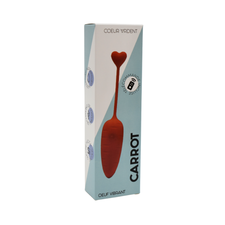 CARROT, Un Œuf vibrant avec télécommande, couleur et forme Carotte en silicone médical - BQ134ORA