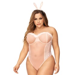 Déguisement lapin sexy grande taille avec serre tête - MAL60009XASHW