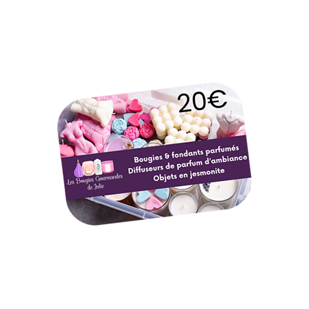 Carte cadeau Bougies Gourmandes de Julie 20€